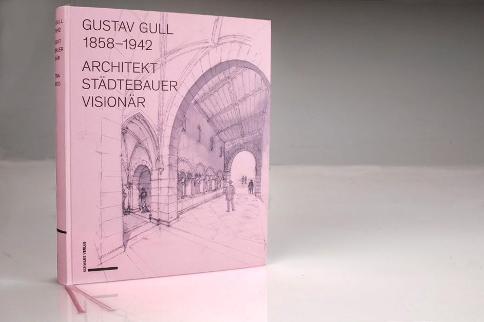 Das Hellrosa Buchcover der Monografie von Gustav Gull