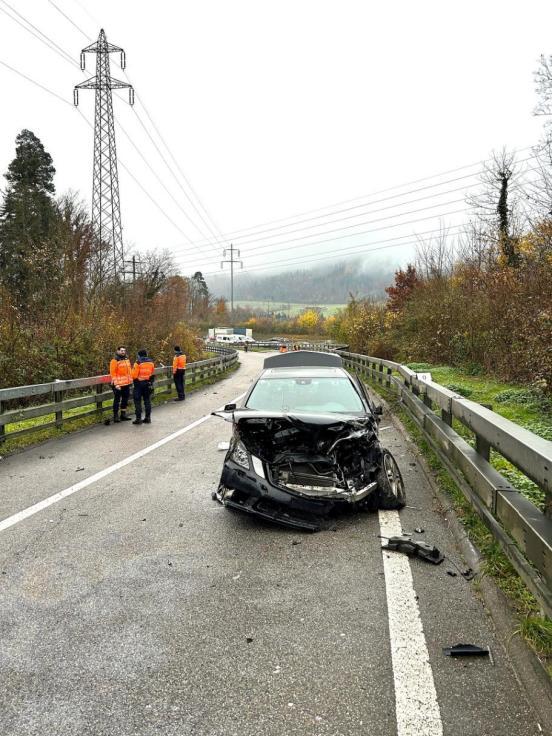 Endlage des beschädigten Fahrzeuges