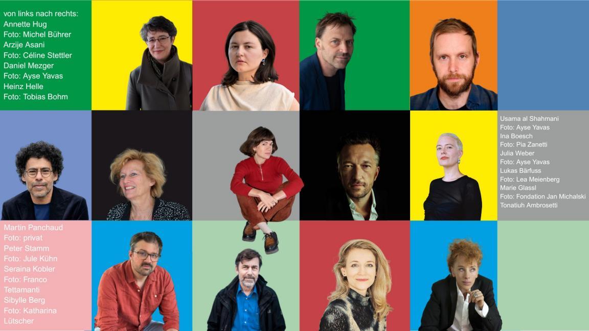 Collage der Preisträger der Werk- und Anerkennungsbeiträge Literatur 2026