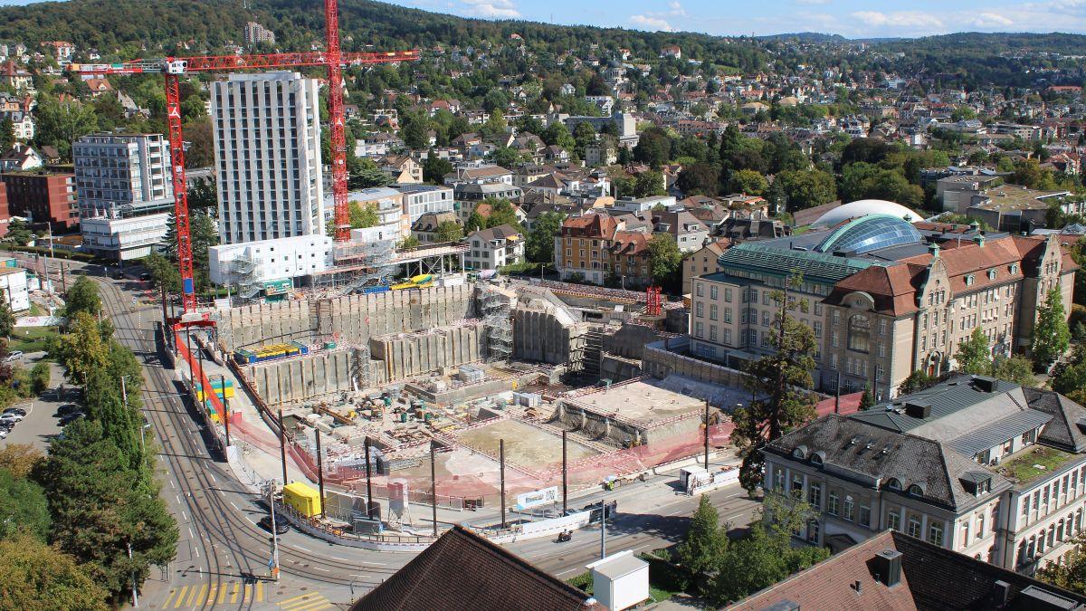 Webcam-Fotografie der Baustelle.