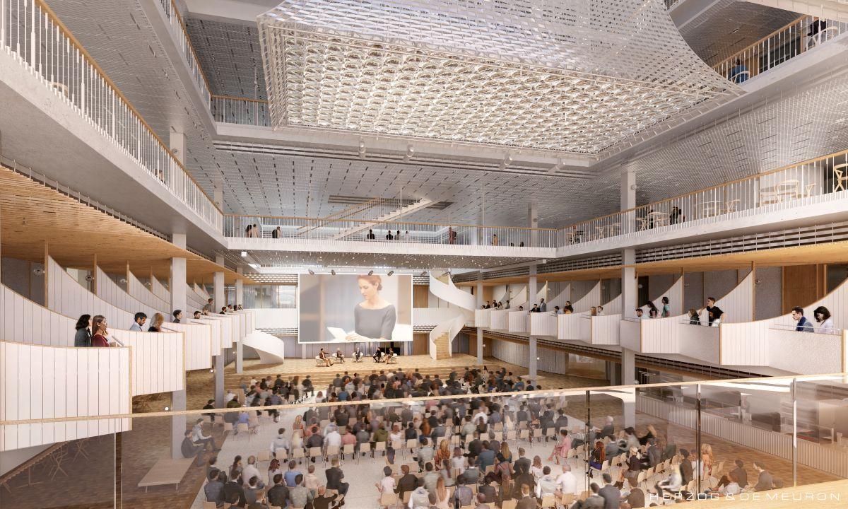 Visualisierung des Innern des FORUM UZH.