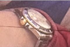 Vom Vermissten getragene goldene Armbanduhr