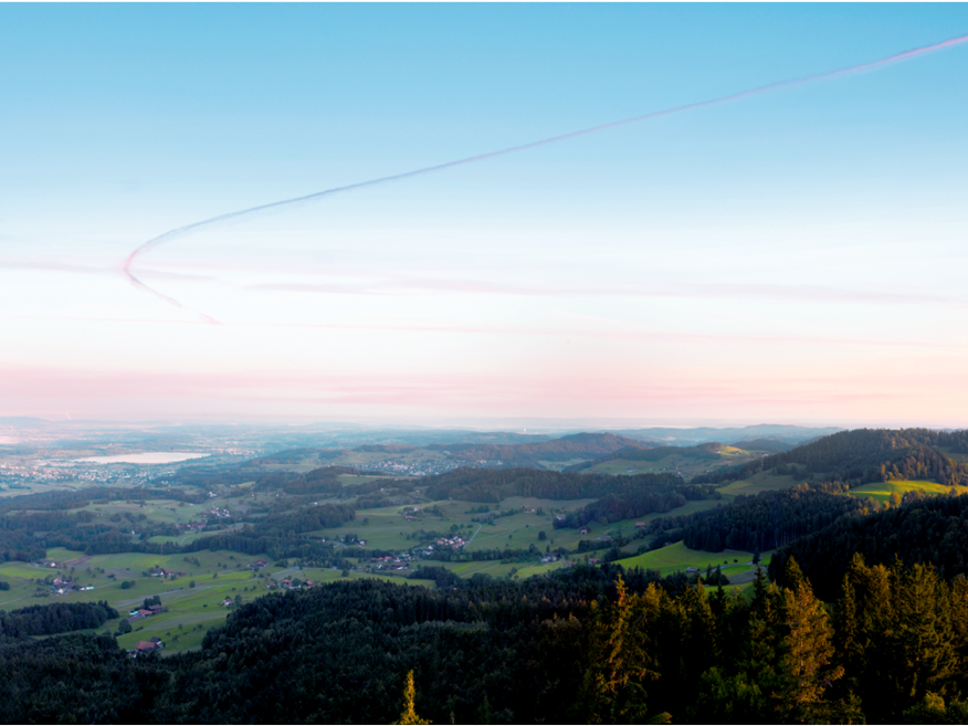 Blick vom Uetliberg auf das Kantonsgebiet