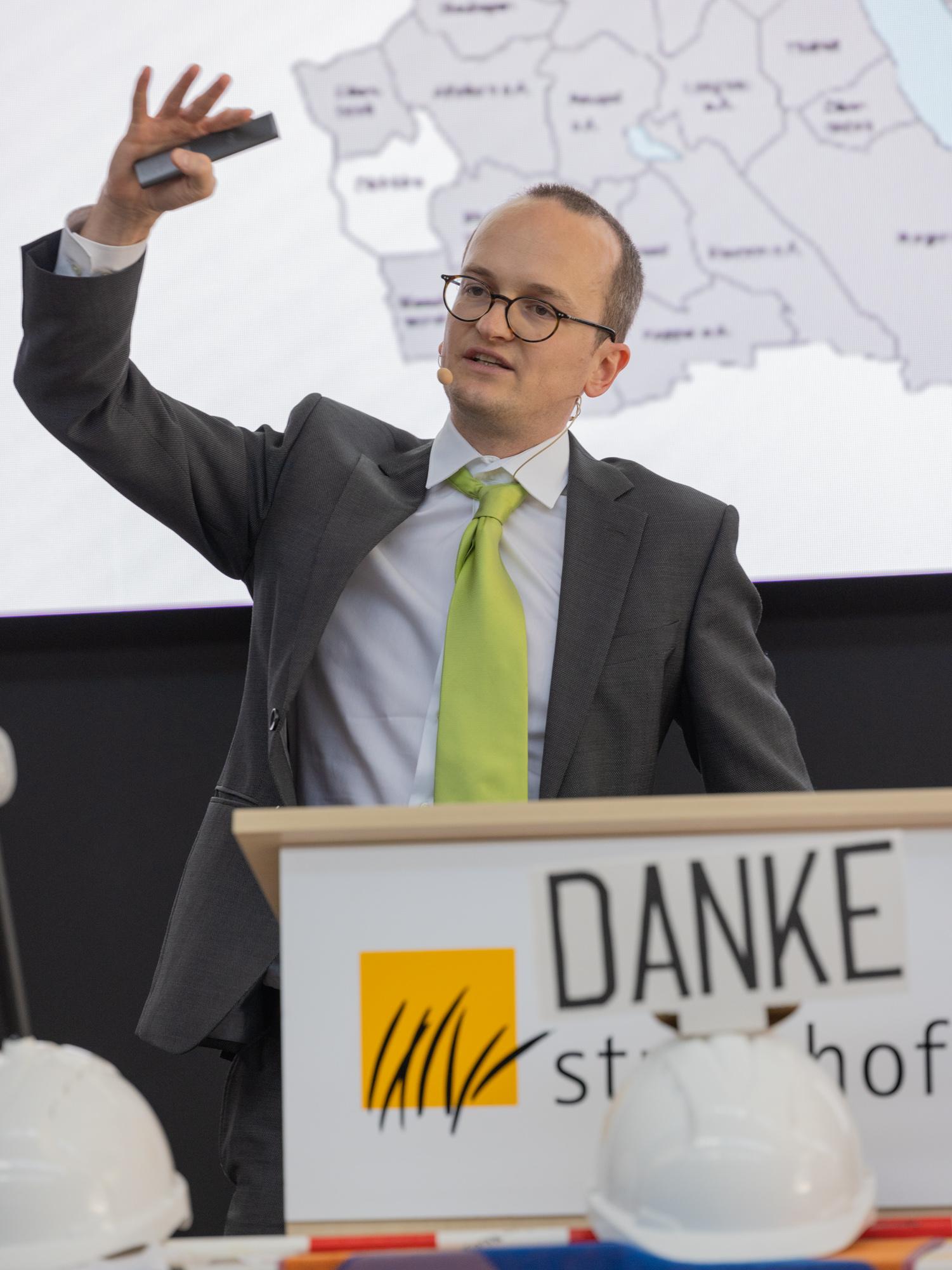 Baudirektor Martin Neukom am Anlass «220 Jahre Tiefbauamt»