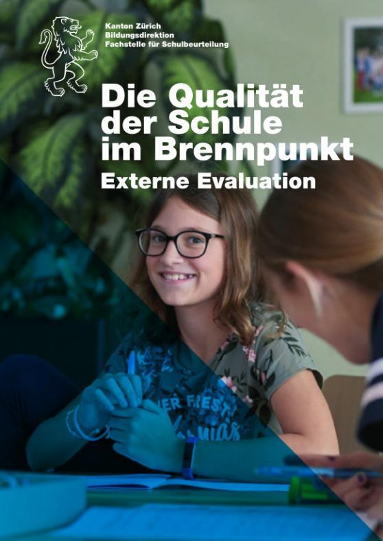 Titelbild der Elternbroschüre «Die Qualität der Schule im Brennpunkt»
