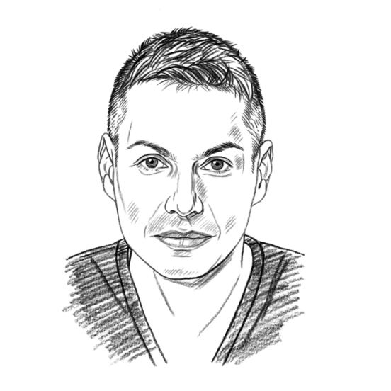 Karikatur des F&E Leiters Jérôme Endrass