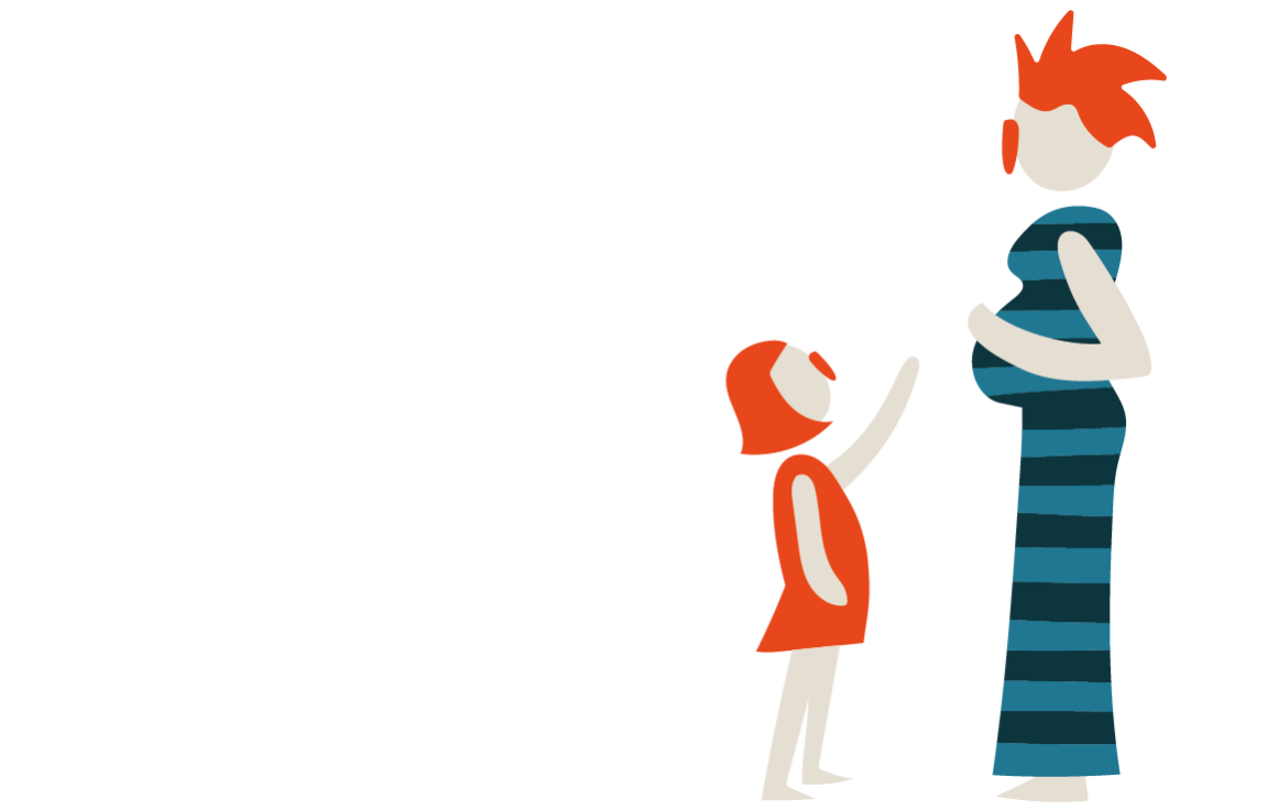 Grafik - Schwangere Frau in Gefängniskleidung