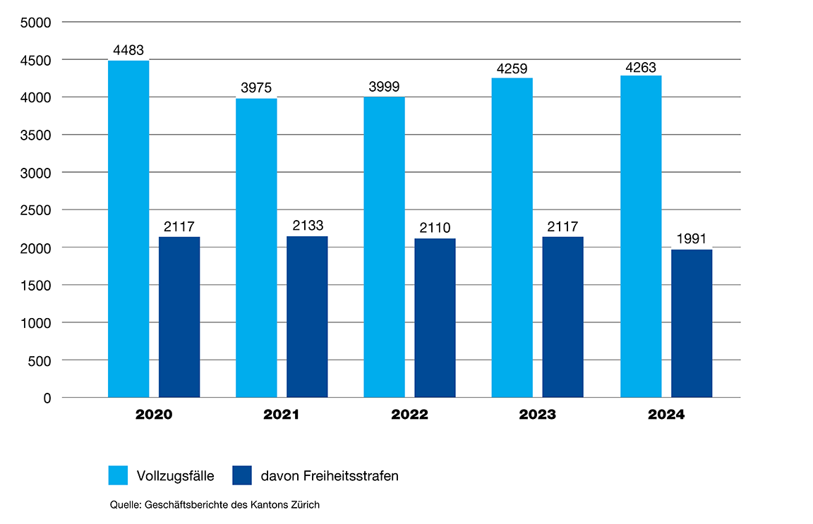 Vollzugsfälle Bewährungs- und Vollzugsdienste (BVD)