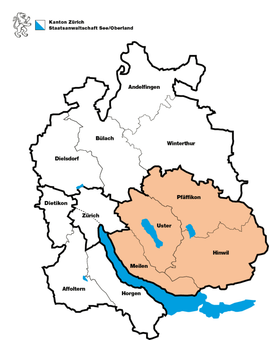 Karte Staatsanwaltschaft See/Oberland