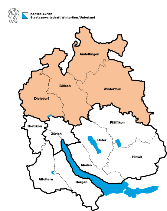Karte Staatsanwaltschaft Winterthur/Unterland