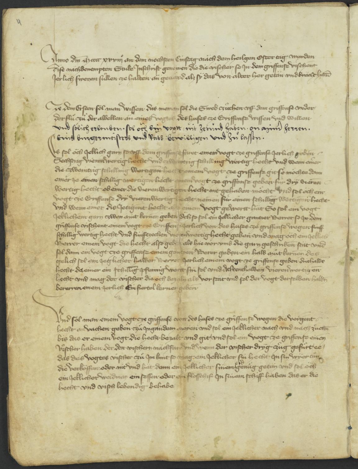 Buchseite mit mittelalterlicher Handschrift