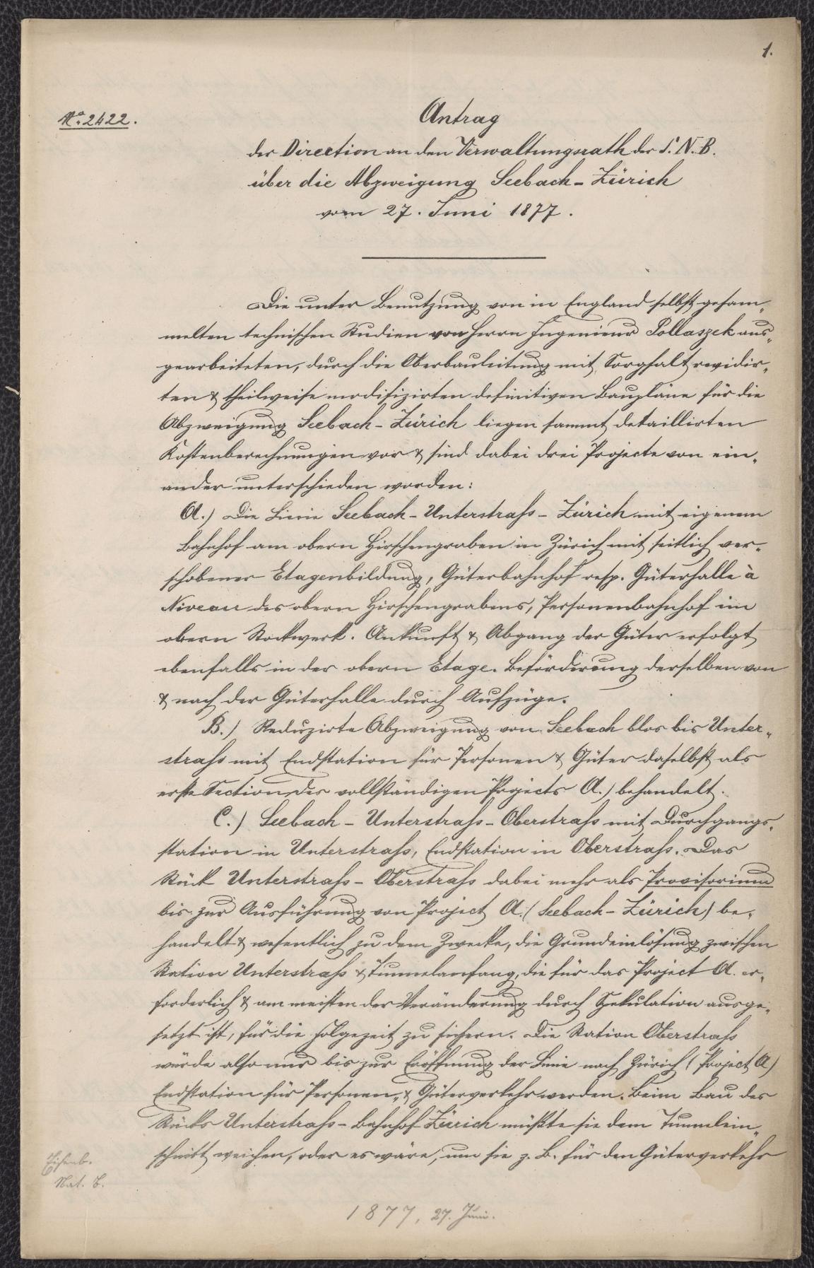 Handschriftlicher Antrag