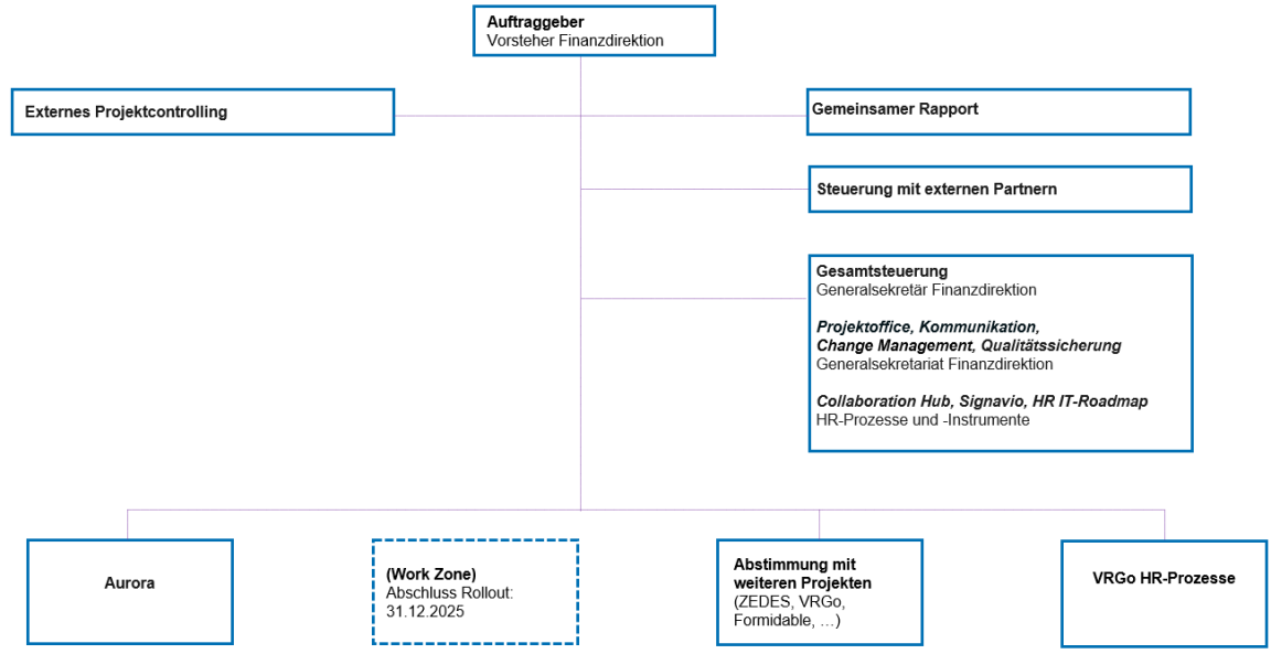 Organigramm Gesamtsteuerung