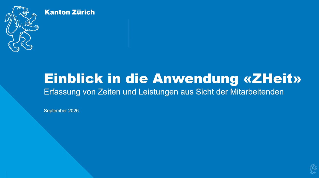 Standbild Video ZHeit