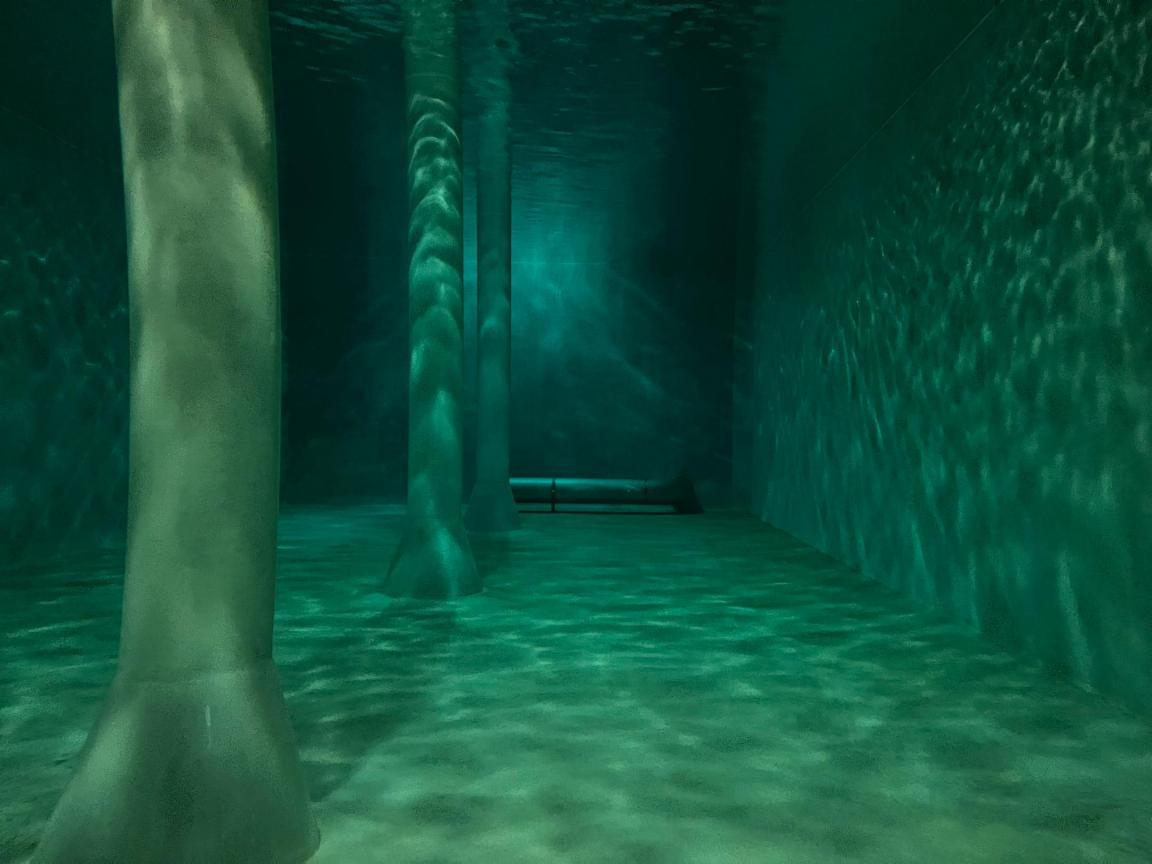 Das Foto zeigt Kammer eines Trinkwasserreservoir