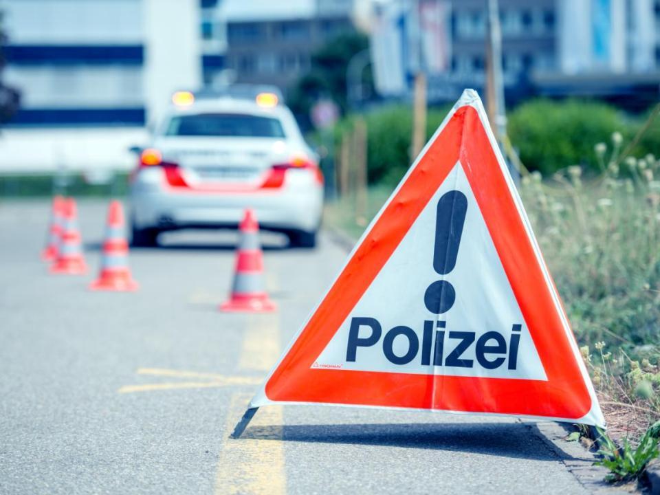 Polizeifahrzeug mit Triopan Polizei