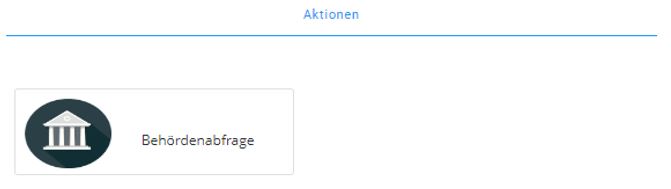 Das Bild zeigt den Printscreen des Icons «Behördenabfrage» des eGov-Portals