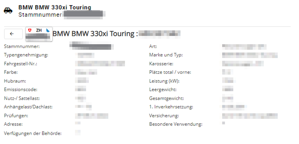 So werden die Suchresultate im eGov-Portal angezeigt