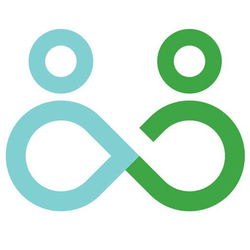 Das Signet symbolisiert die Verbindung von Mensch zu Mensch – sei es zwischen Patient und Pflegefachperson oder zwischen Pflegefachperson und Arzt.