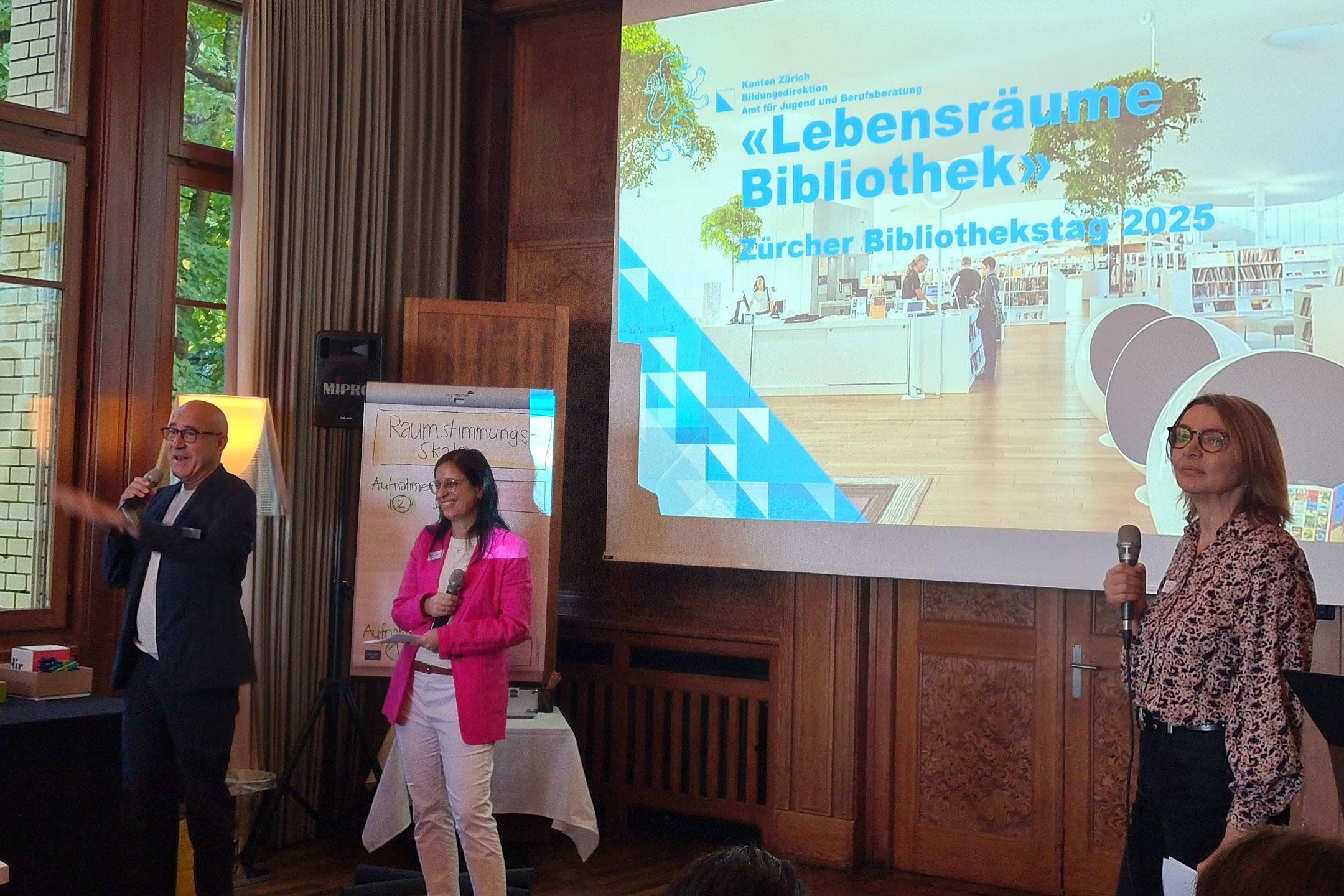 Begrüssung der Teilnehmenden am Event.