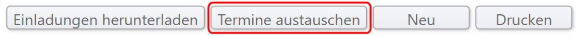 Printscreen zeigt den «Termine austauschen» Button. 