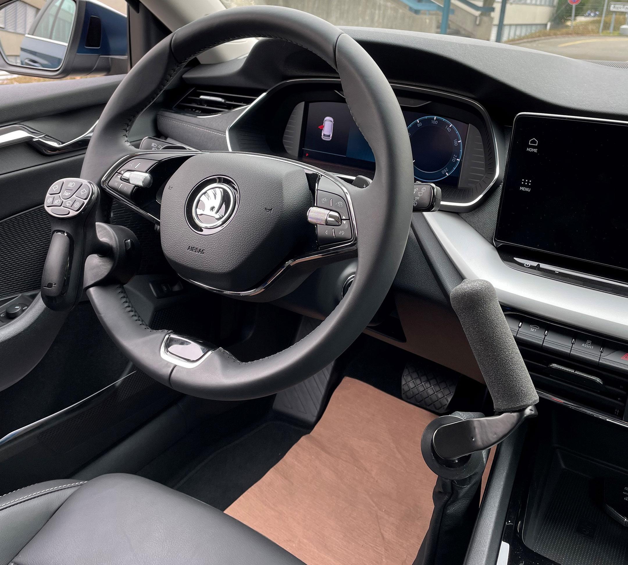 Umbau Lenkrad mit Handbetrieb