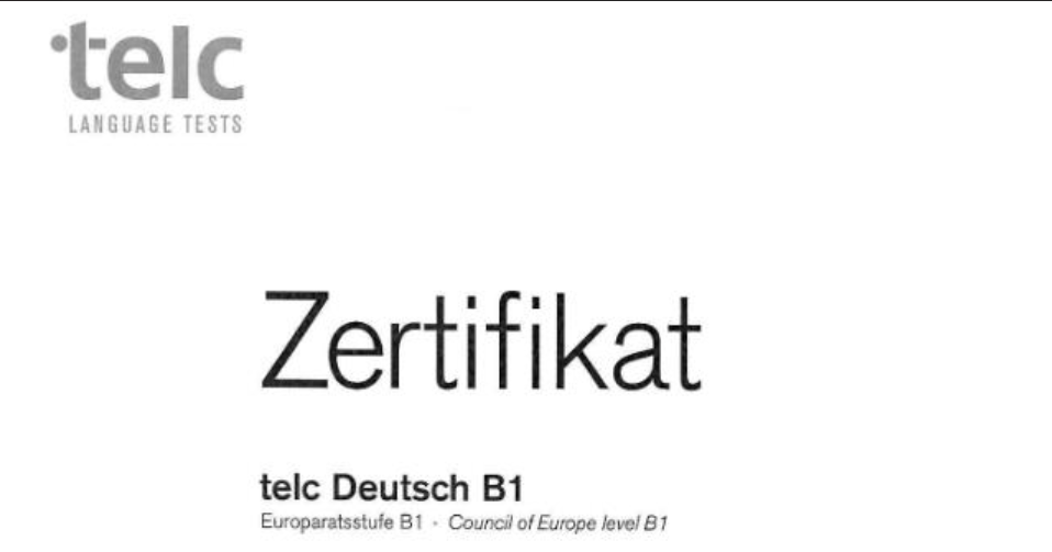 Auf dem Deutschzertfikat muss das anerkannte Testverfahren erkennbar sein 