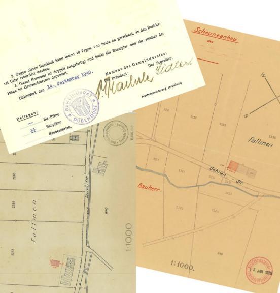 3 alte Dokumente / Pläne zur Darlegung des rechtmässigen Zustandes