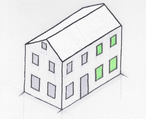 Fenster bei altrechtlichen Gebäude