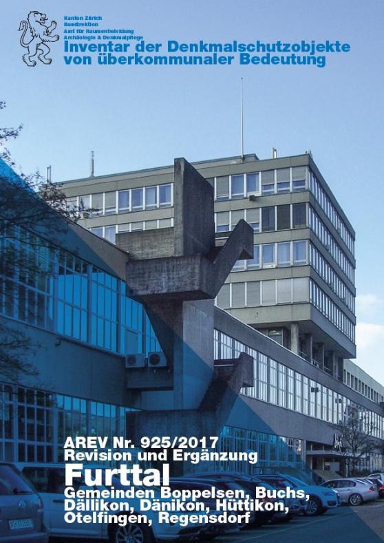 Das Titelblatt des Inventarblatts zeigt ein modernes Gebäude mit einem externen Treppenhaus und Autos auf einem Parkplatz.