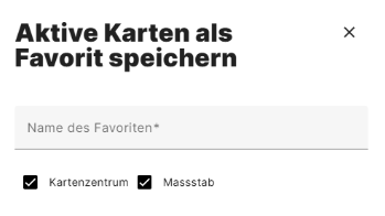 Funktion Favorit im GIS-Browser speichern