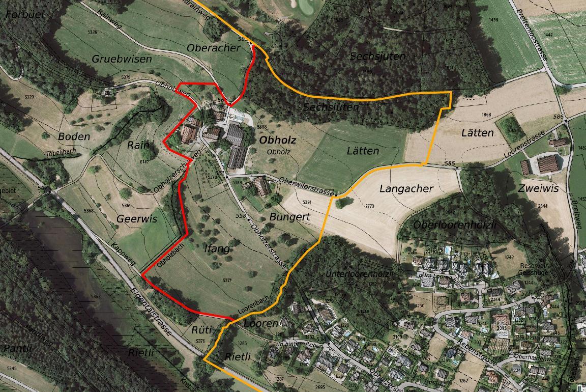 Kartenausschnitt Obholz