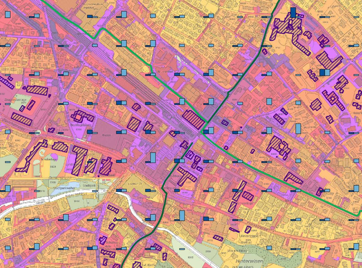 GIS-Browserkarte «Hitzebelastung im Strassenraum»