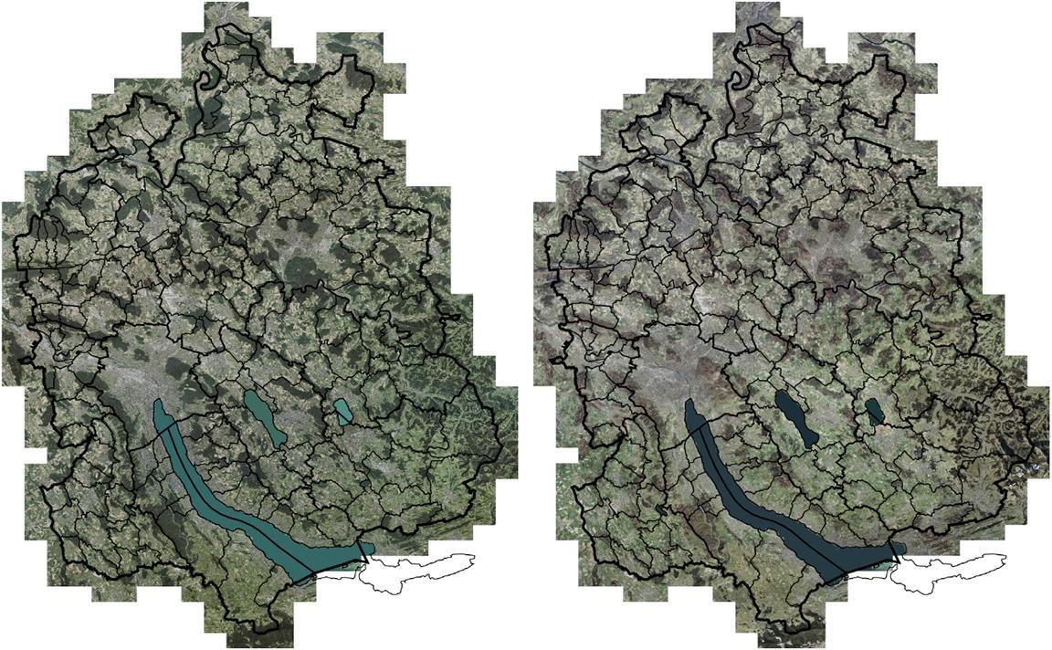 Kantonsansichten der Orthofotos 2020 und 2021/22