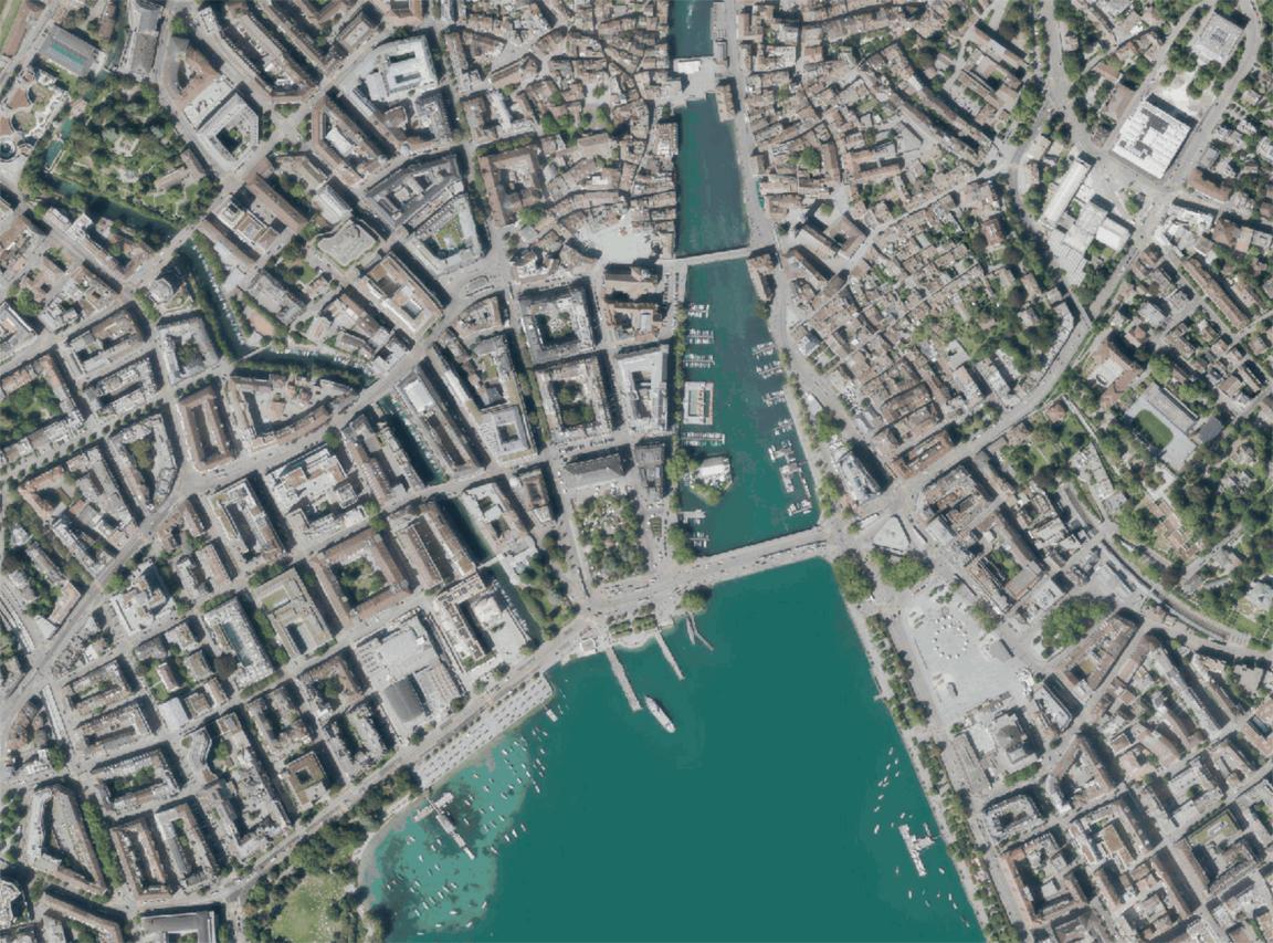 Ausschnitt aus den neuen Orthofotos des Kantons Zürich