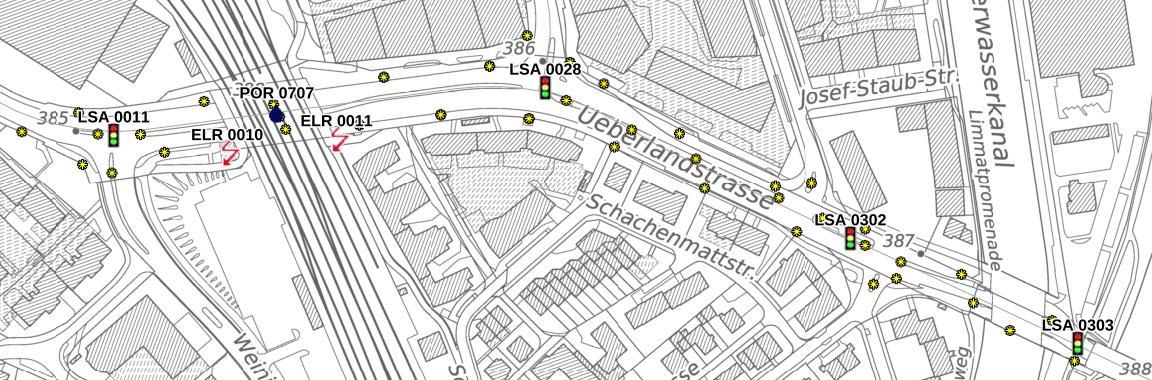 GIS-Browserkarte «Verkehrstechnik BSA»