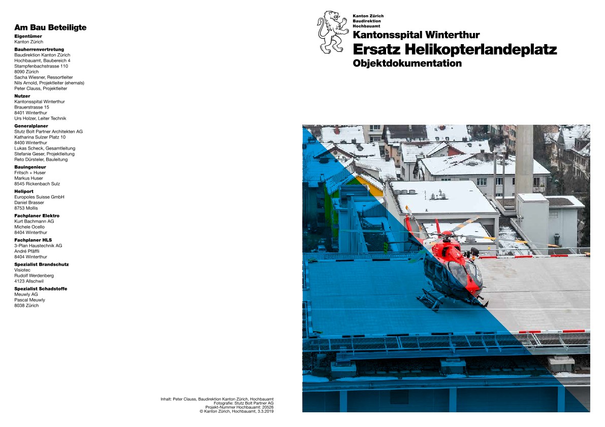 Ersatz Helikopterlandeplatz Kantonsspital Winterthur - Objektdokumentation (2019)