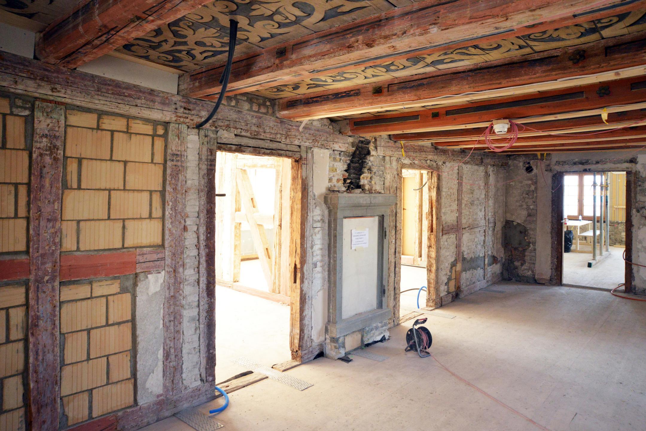 Baustellenfoto 26. März 2021, Raum im Erdgeschoss