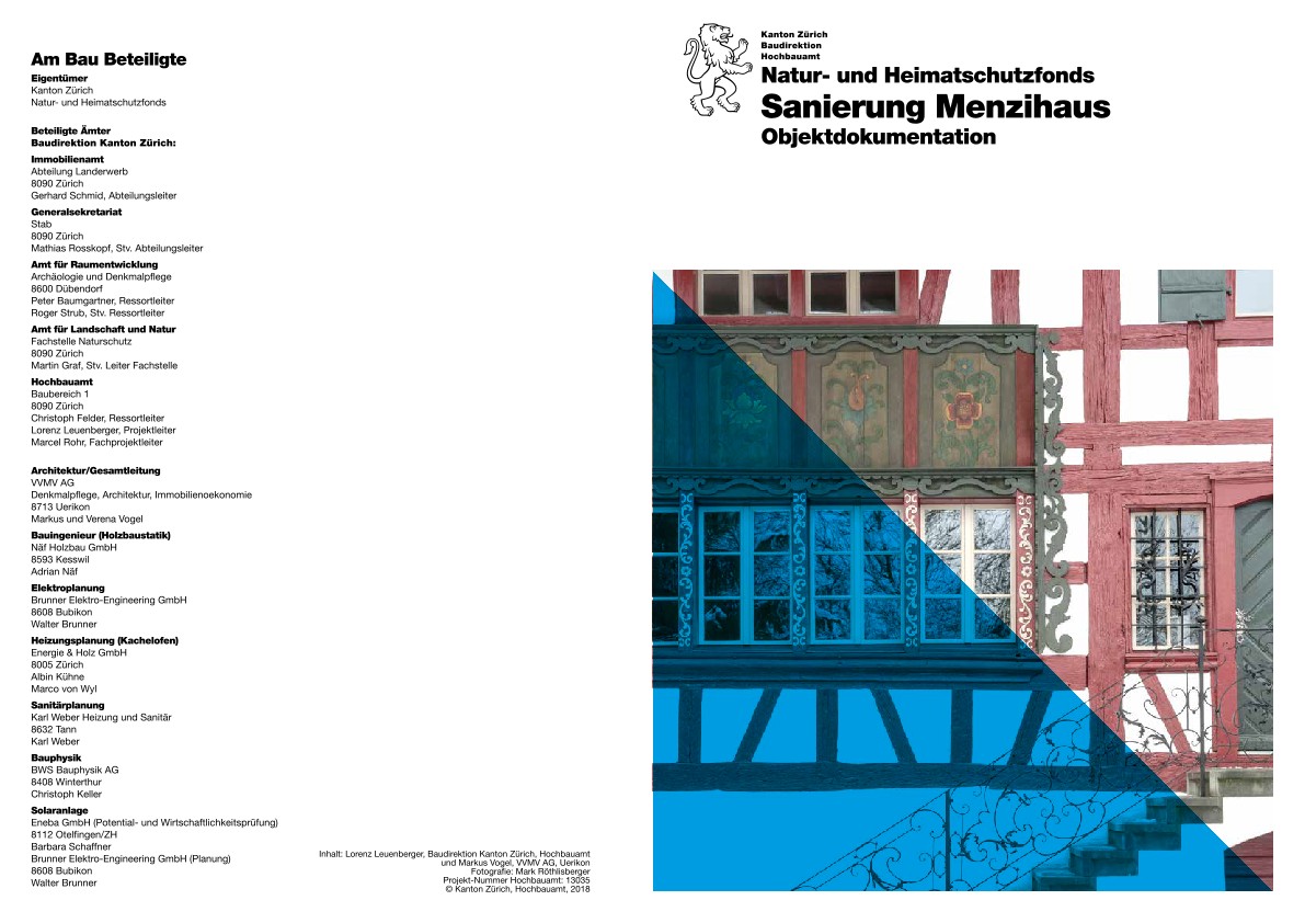 Sanierung Menzihaus Natur- und Heimatschutzfonds - Objektdokumentation (2018)