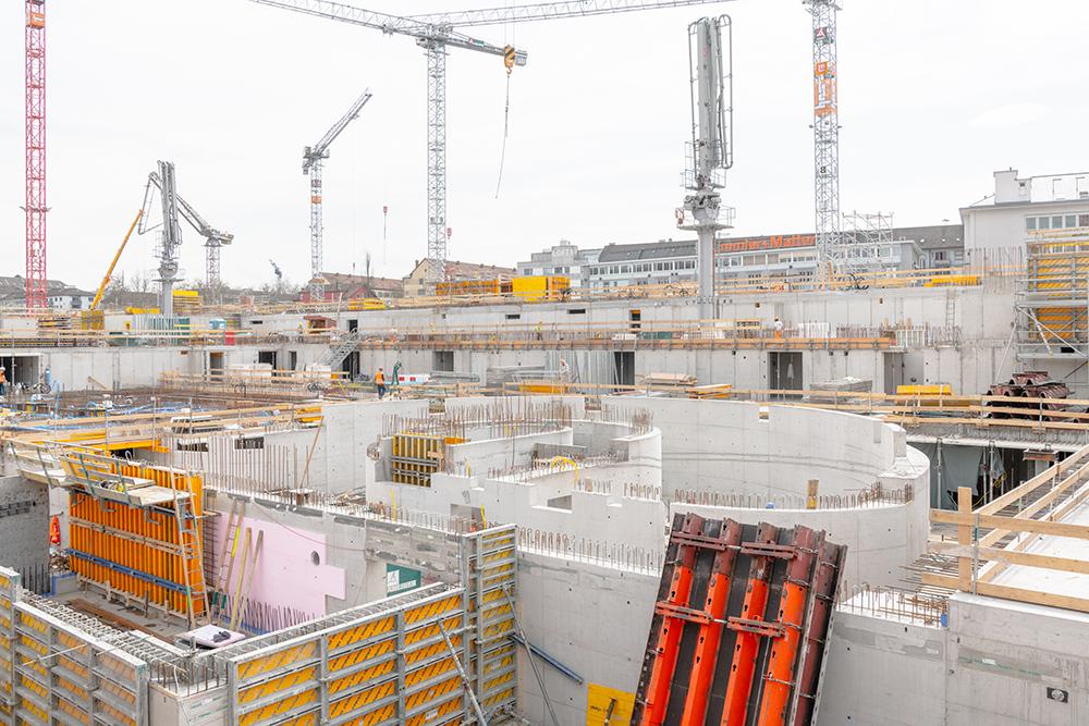 Die PJZ-Baustelle im April 2018.