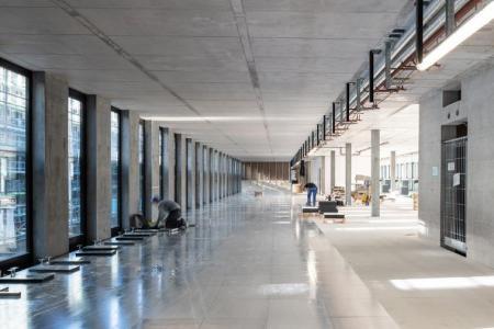 PJZ-Baustelle von innen im Februar 2020.
