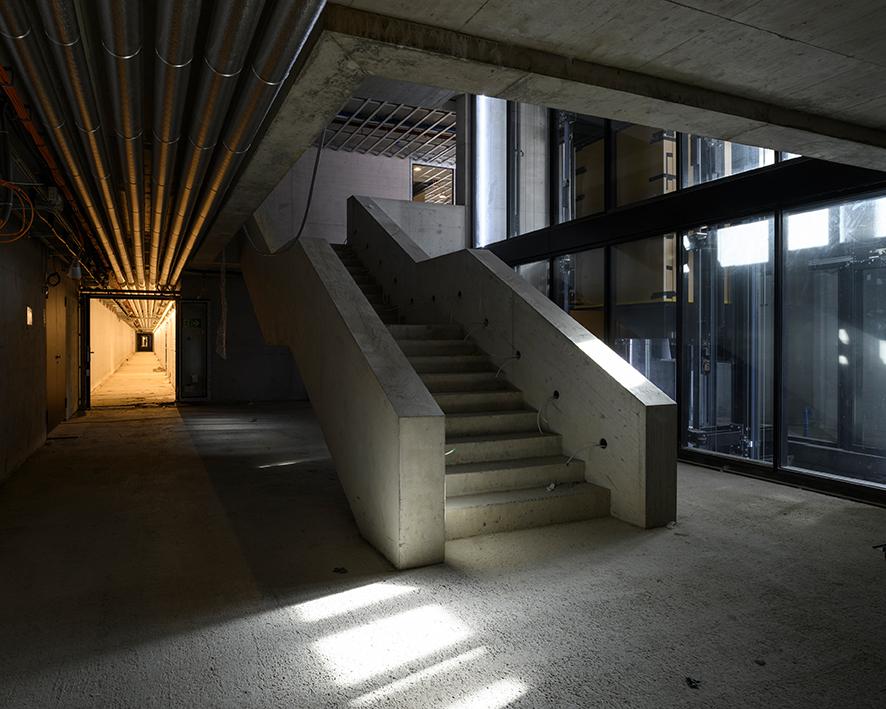 Die PJZ-Baustelle von Innen im Februar 2021.