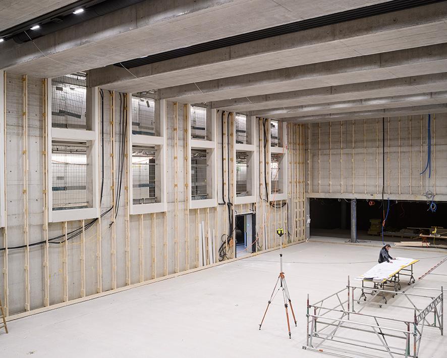 Innenansicht der PJZ-Baustelle im Januar 2021.