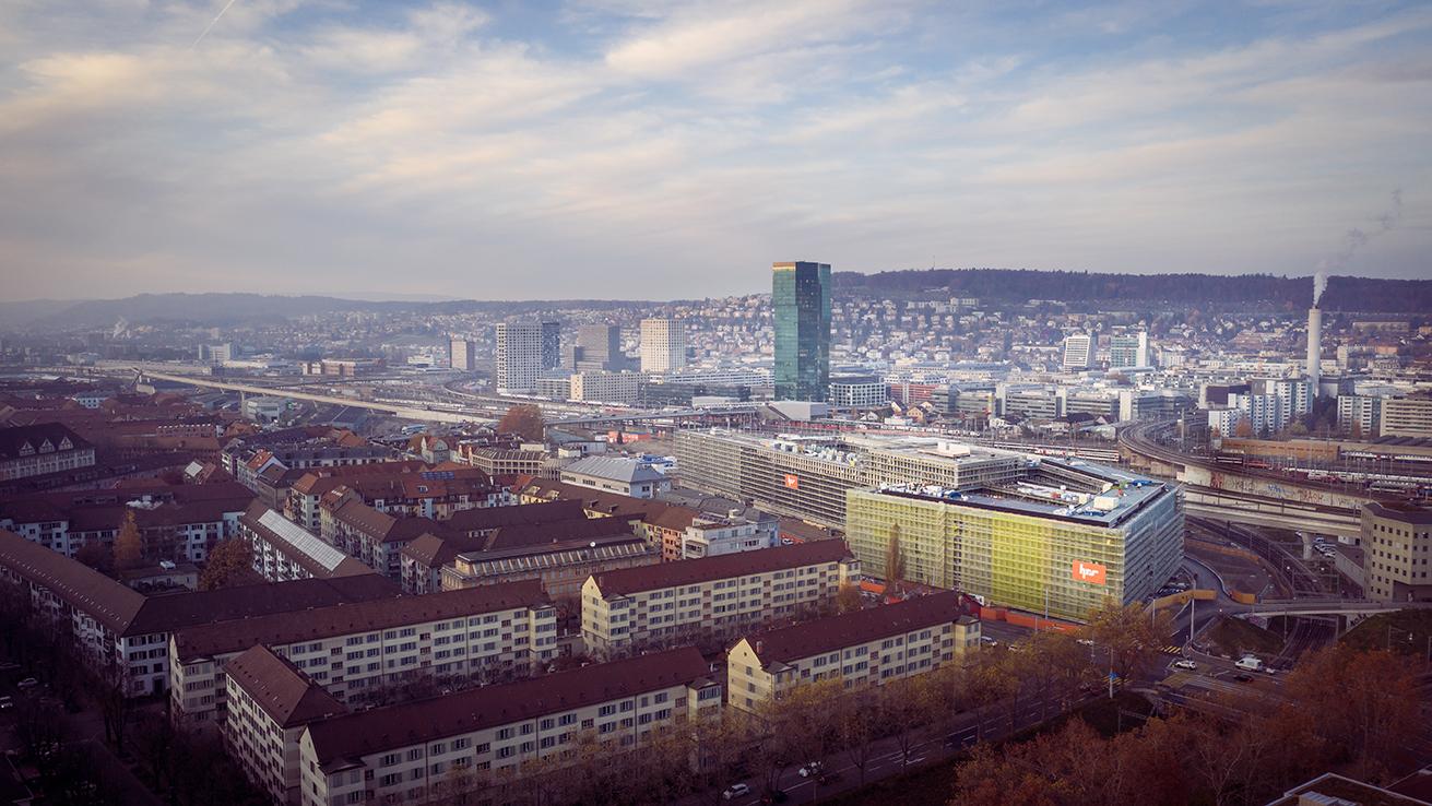 PJZ-Baustelle aus der Ferne im Januar 2020.