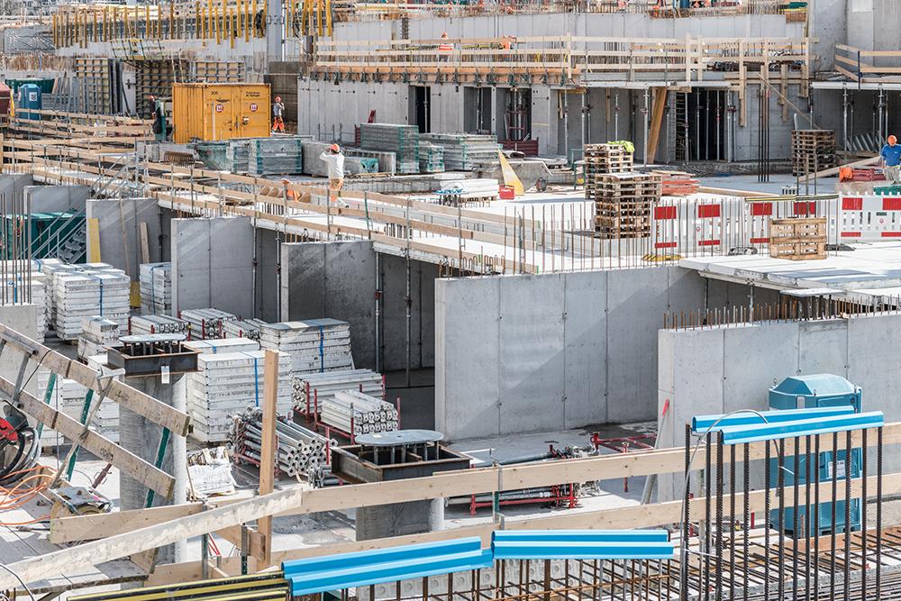 Die PJZ-Baustelle im März 2018. 