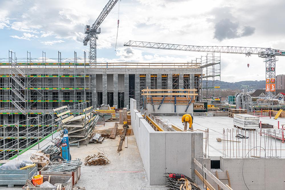 Die PJZ-Baustelle im März 2019.