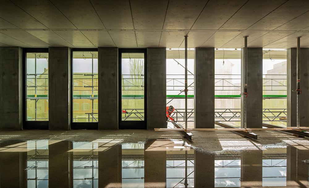 Innenaufnahme der PJZ-Baustelle im März 2019.