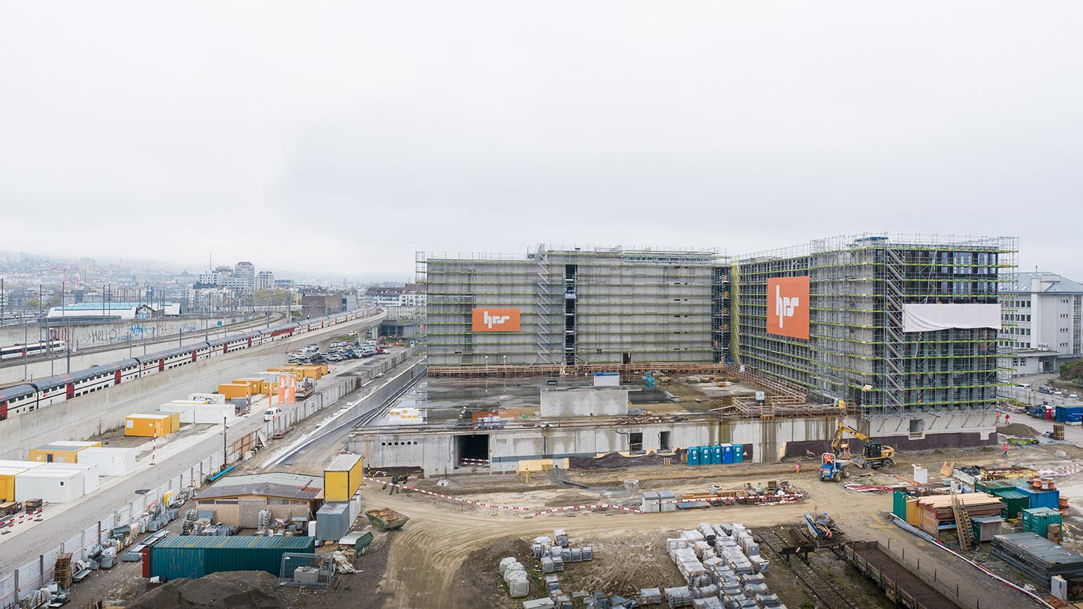 Blick auf PJZ-Baustelle im September 2019.
