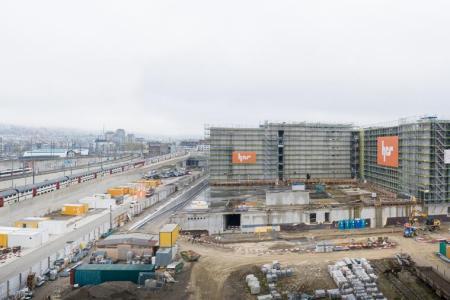 Blick auf PJZ-Baustelle im September 2019.