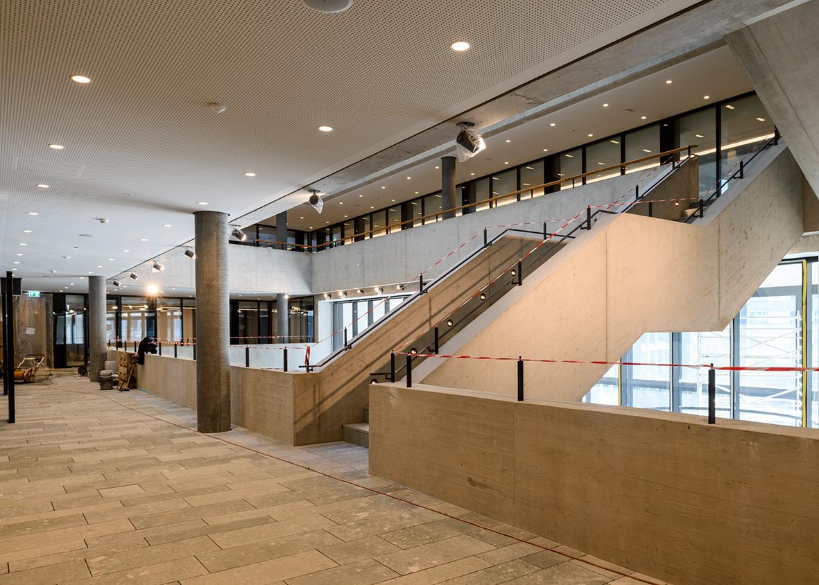 Treppenaufgang im PJZ-Gebäude